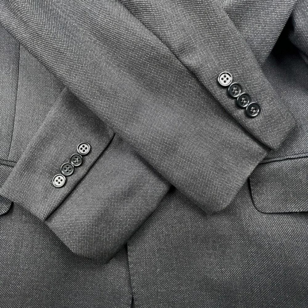 Jos. A. Bank Signature Gold 44L Blazer Wool Birdseye‎ Weave Jacket Charcoal Gray